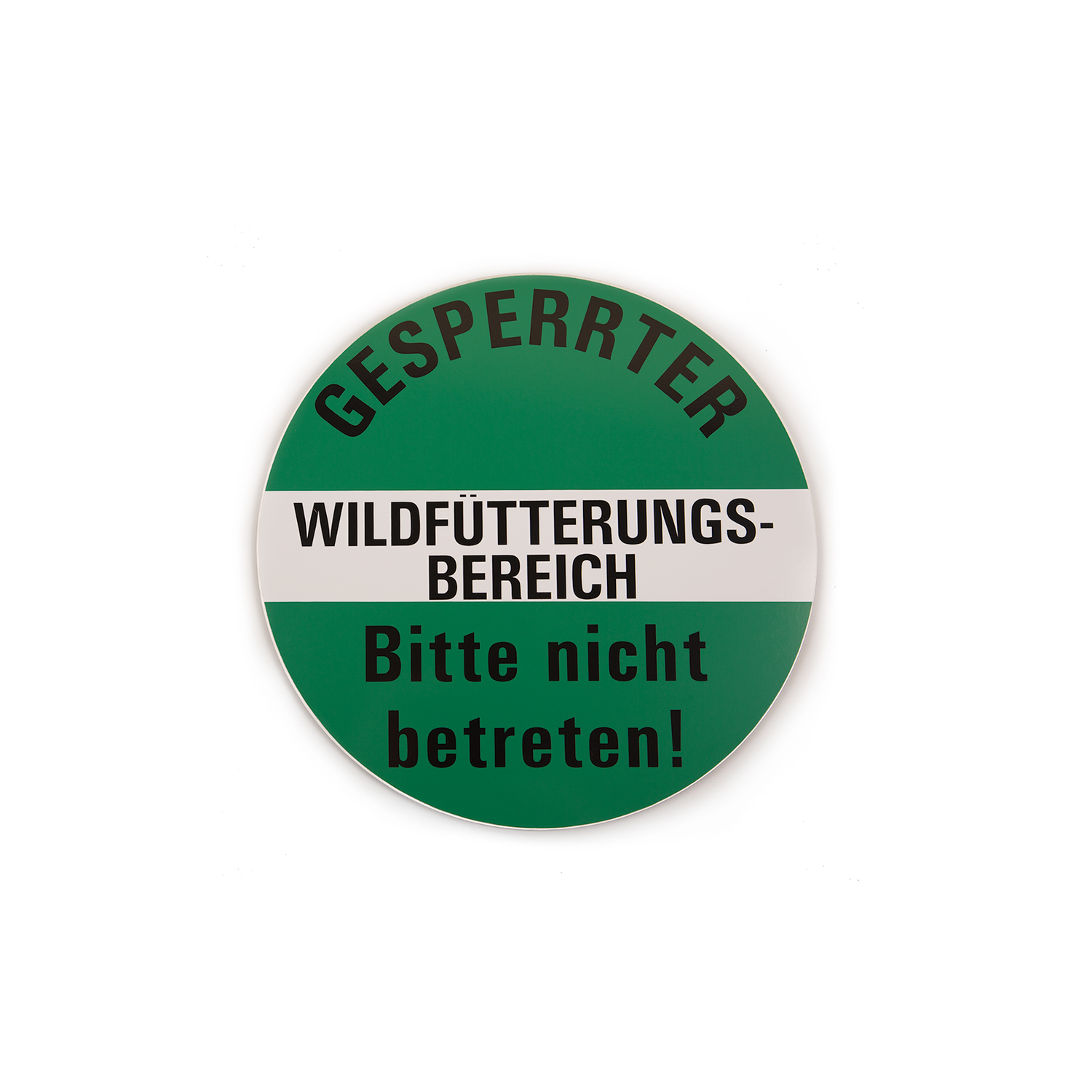 Schild Gesperrter Wildfütterungsbereich