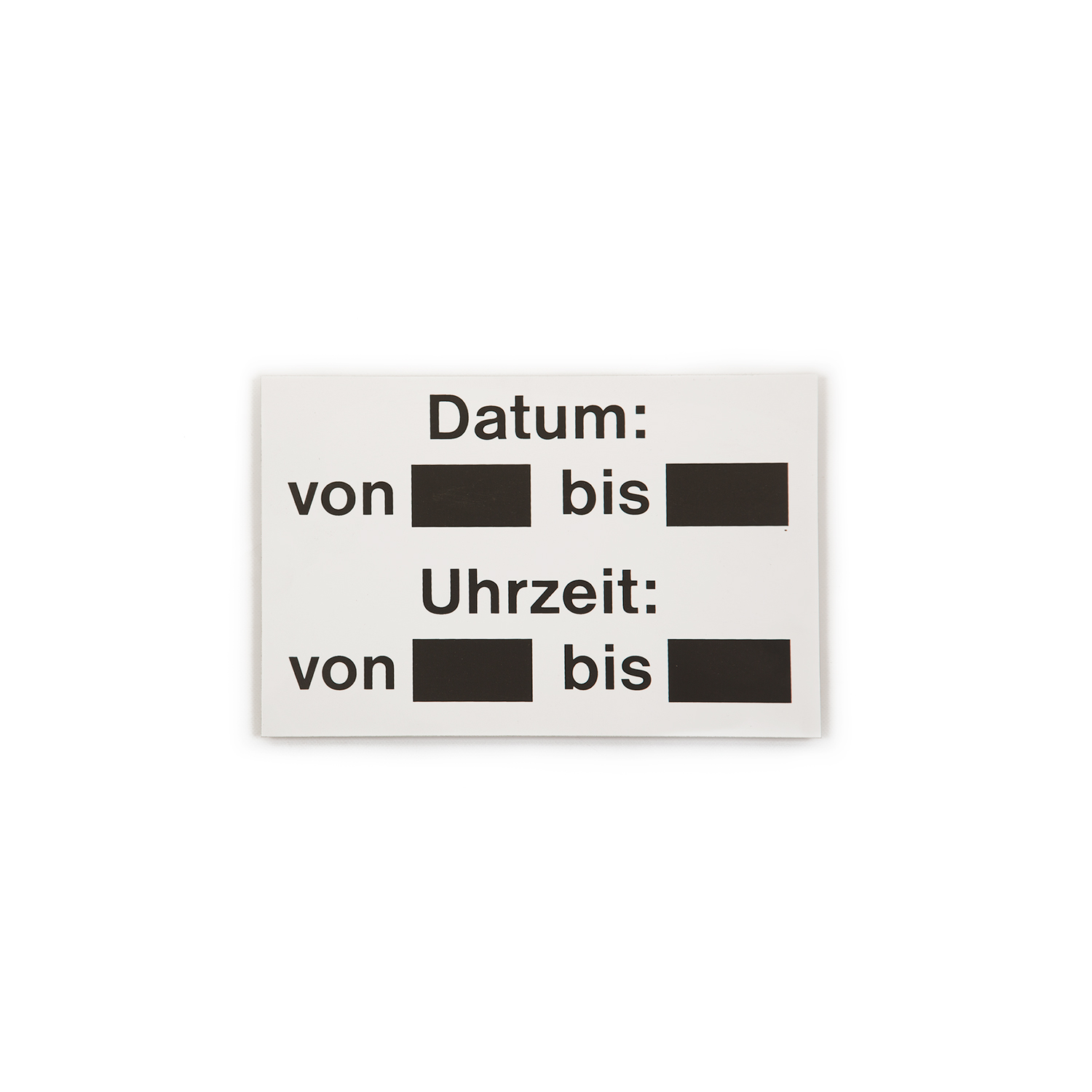 Zusatztafel Datum/Uhrzeit