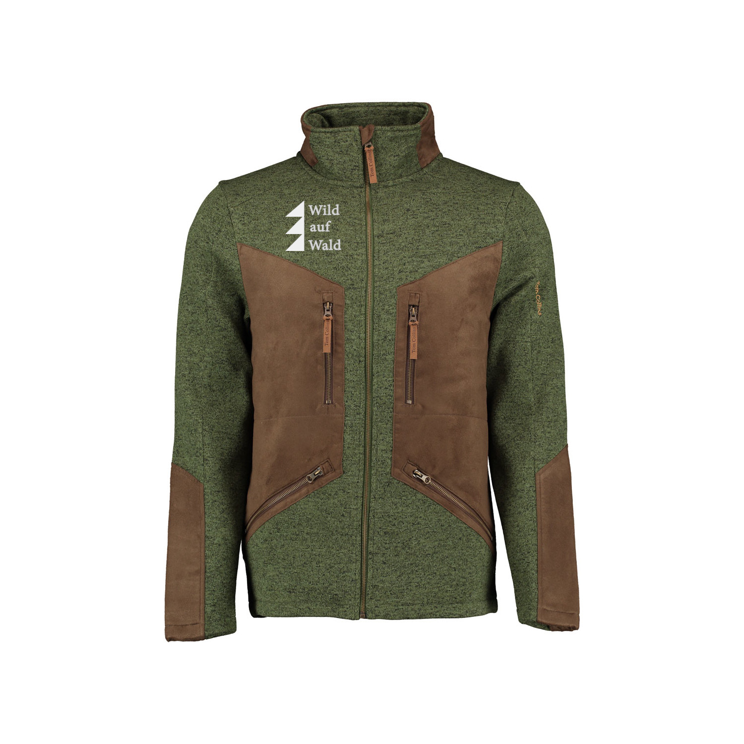 Strickjacke WildaufWald grün/braun Gr. L