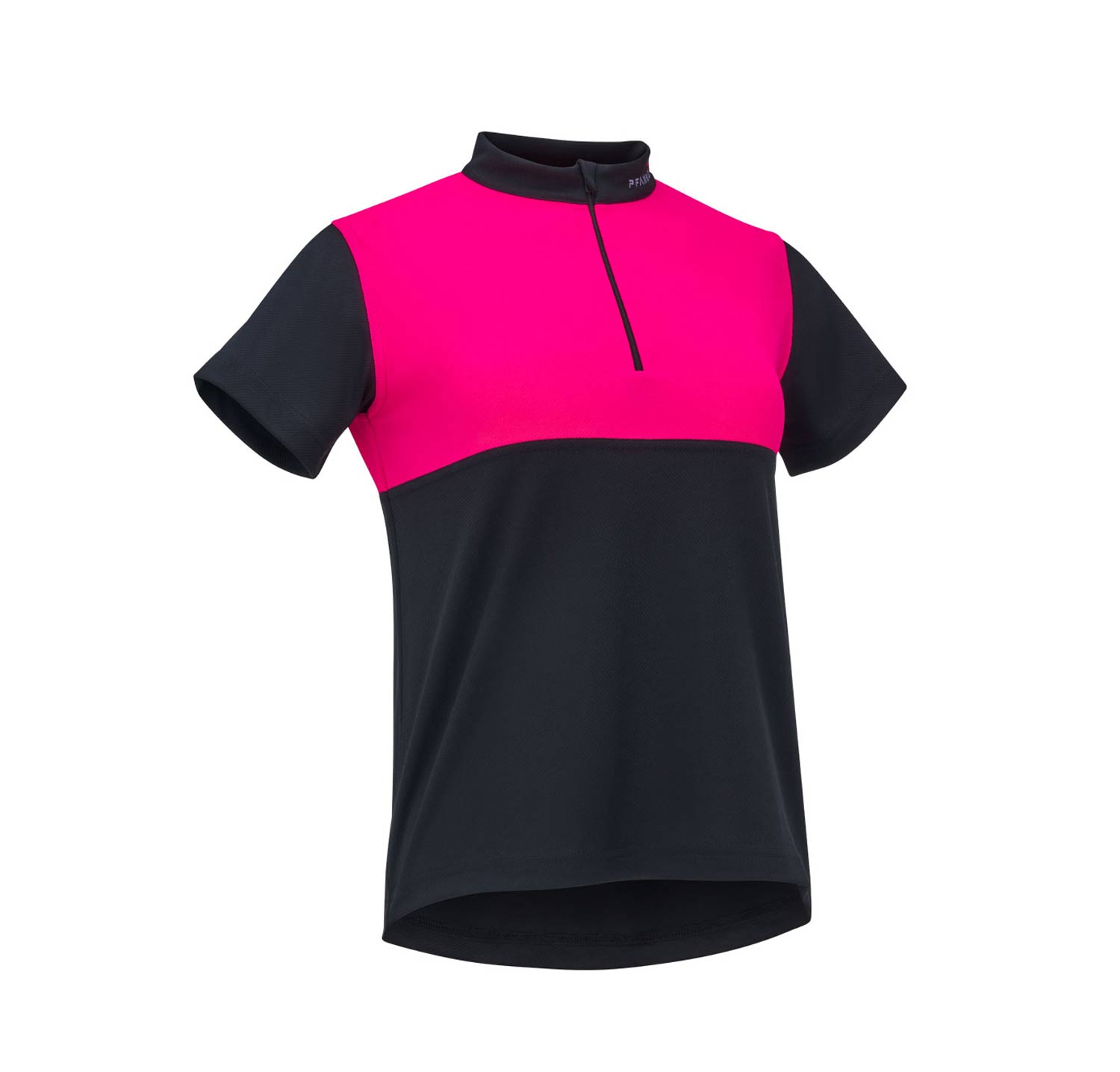 Zipp-Neck Shirt Kurzarm Women